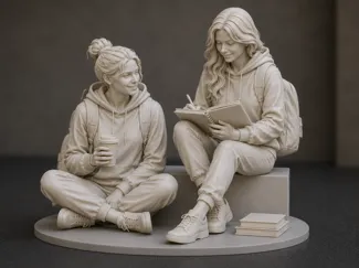 Study Break – Female Student Duo