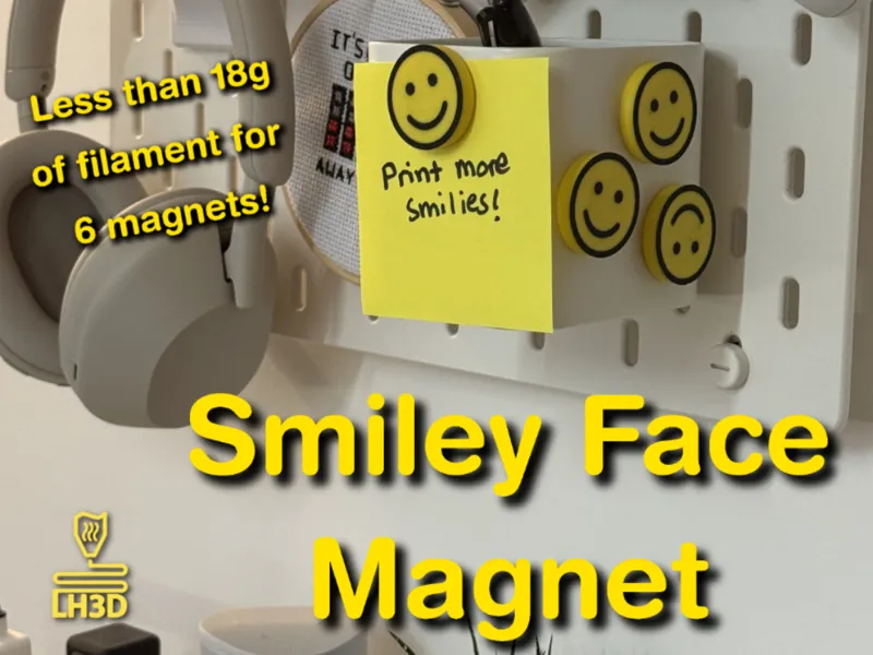 Smiley Face Magnets - Strong Magnet Decoration