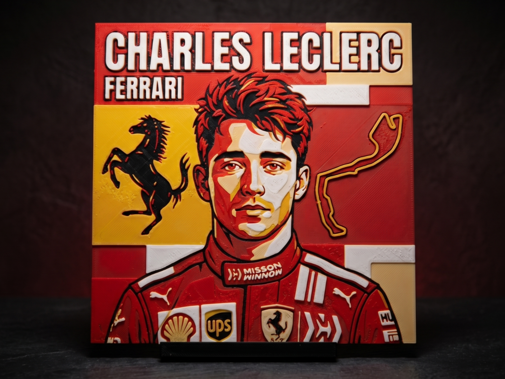 Charles Leclerc Ferrari - Hueforge
