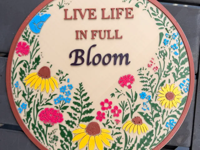 Life Life in Full Bloom Sign