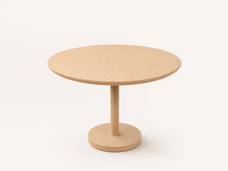 A round table suitable for a dollhouse, scale 1:12