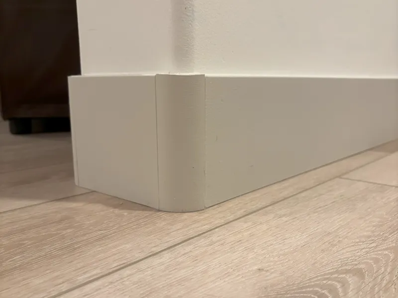 5 inch tall baseboard trim for round corners