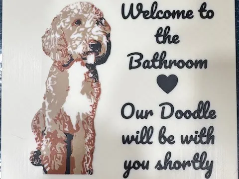 Doodle Bathroom Sign