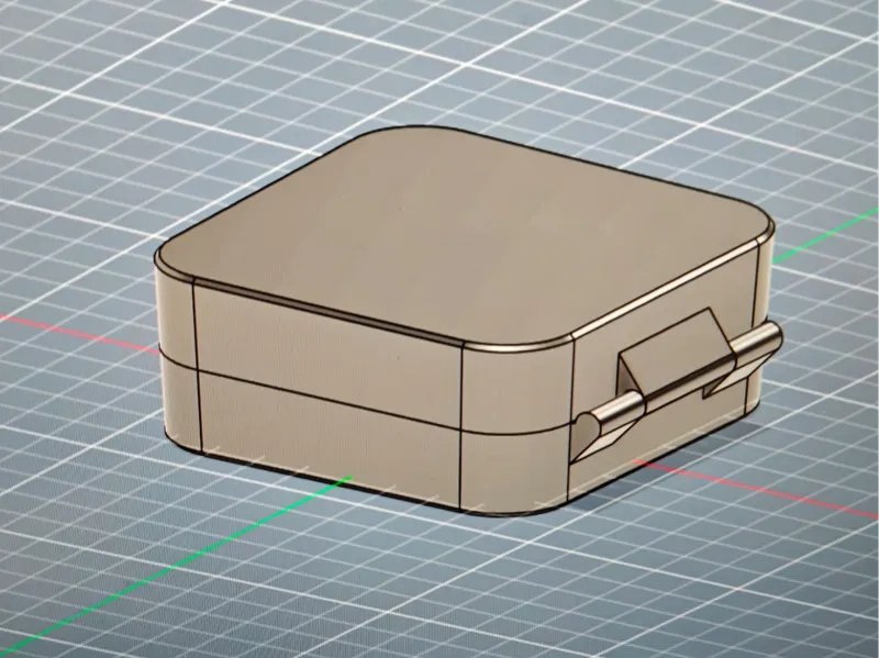 Print-in-Place Hinged Box with Latch