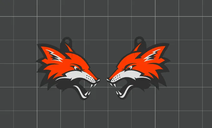 Fox Earrings view 3