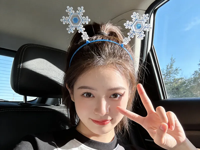 冬季可爱雪花发饰，成人儿童两种规格