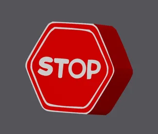 Stop Sign Dresser Knob