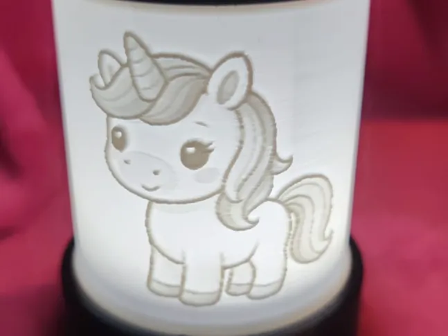Einhorn und Regenbogen 1 Litho für LED Teelicht