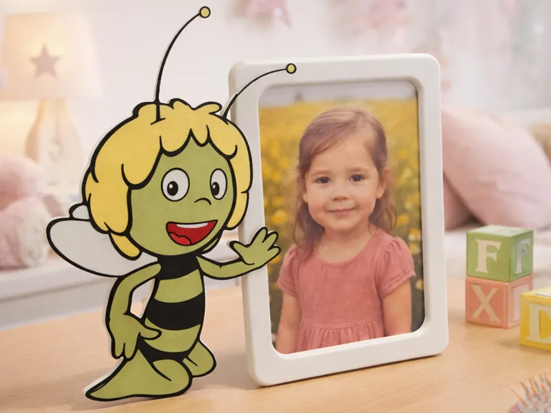 Bee Character Photo Frame 10×15 cm