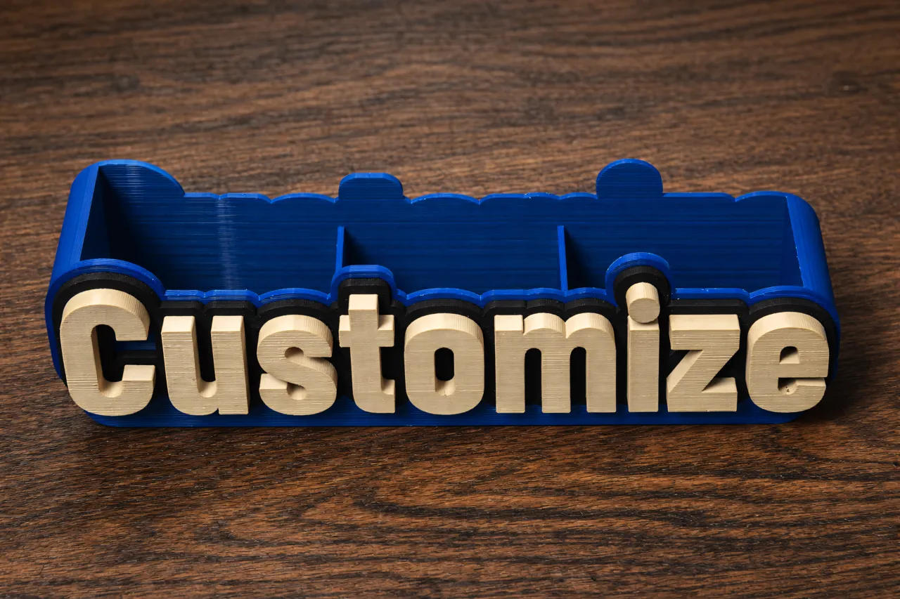 Custom Name Desk Organizer – The Perfect 3D Gift view 3