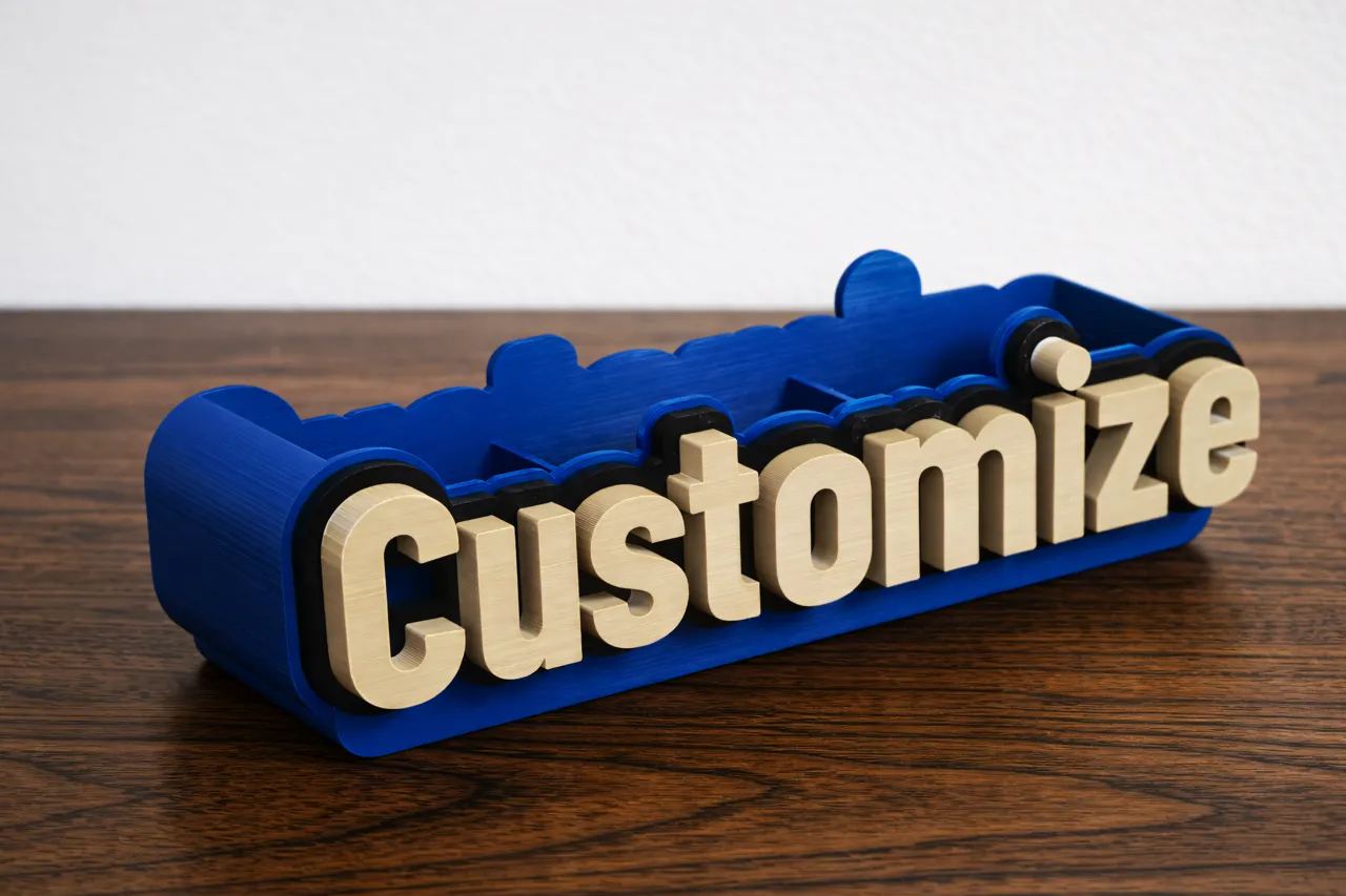 Custom Name Desk Organizer – The Perfect 3D Gift view 2