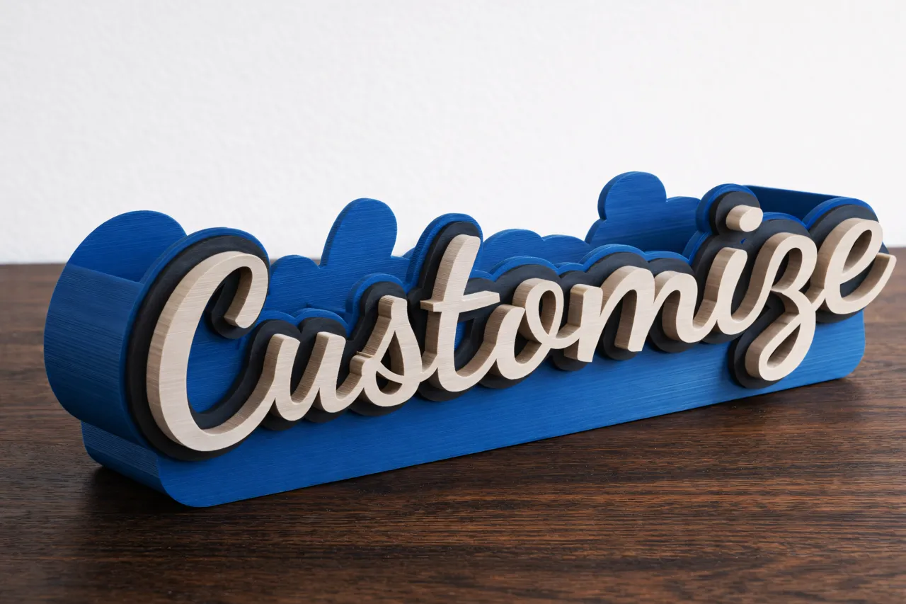 Custom Name Desk Organizer – The Perfect 3D Gift view 4