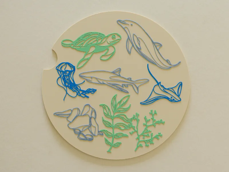 Under The Sea Insert for Circle Sensory Play Tray