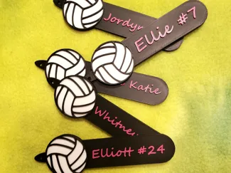 Customizable Volleyball Keychain / Bag Tag