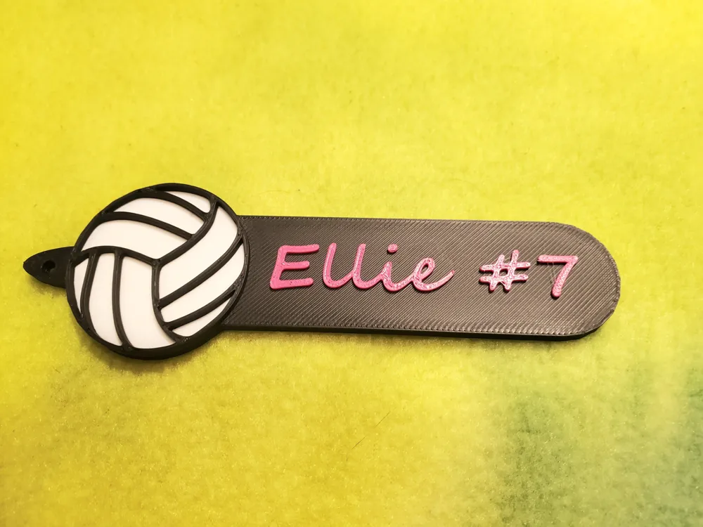 customizable-volleyball-keychain-bag-tag-by-esquared-makerworld