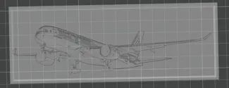 Airbus A350 lithophane