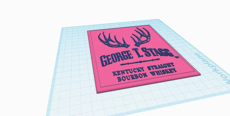 george t stagg whiskey plaque 