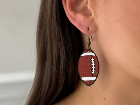 Pendientes: American Football Earrings — referencia de MakerWorld