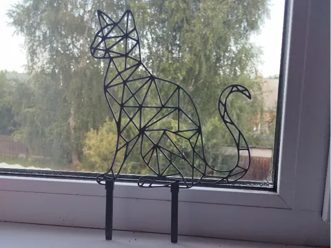 Modelo para impresión 3D: Опора для растений в форме кошки — referencia de MakerWorld