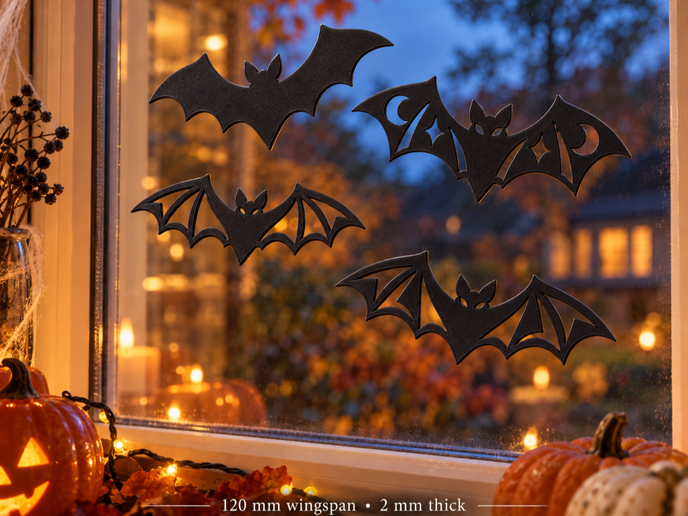 Halloween Bat Wall Decor Set - 1