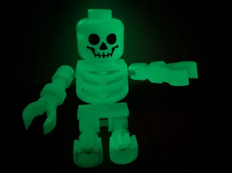 Giant Skeleton Guy PETG Brick Glow in the Dark