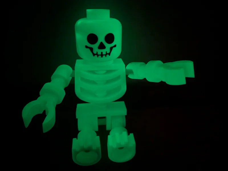 Giant Skeleton Guy PETG Brick Glow in the Dark