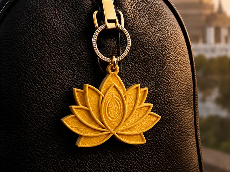 Lotus Flower Keychain & Car Hanging Ornament