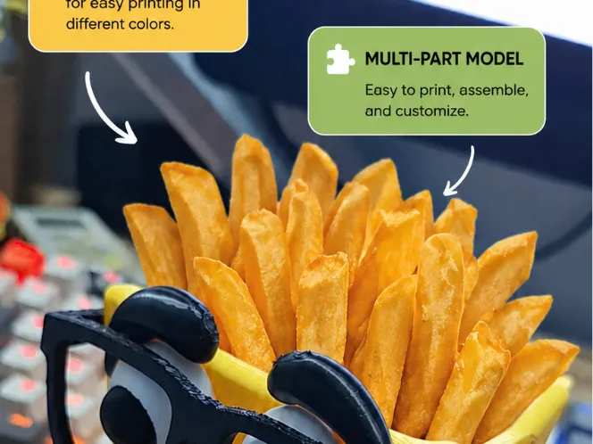 Funny Fries Character Holder
