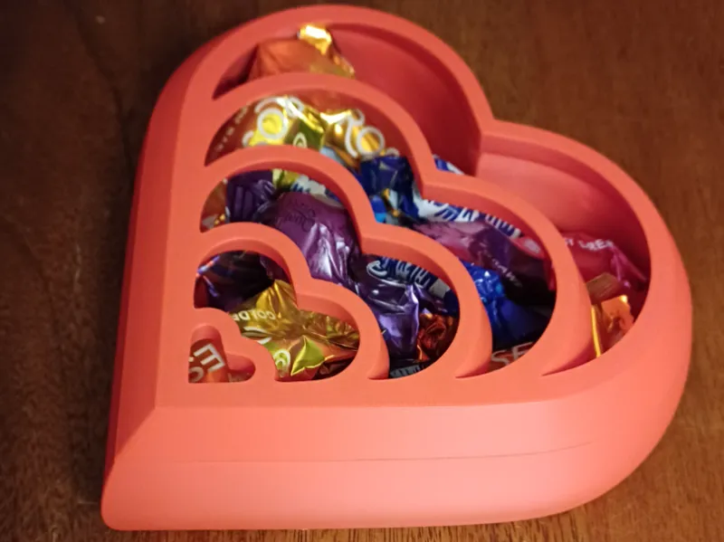 Heart Shaped Box with Decorative lid
