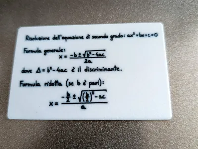Thin quadratic equation formula