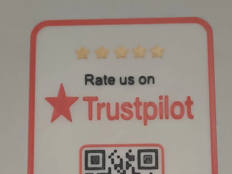 Editable Trustpilot rate us Qr