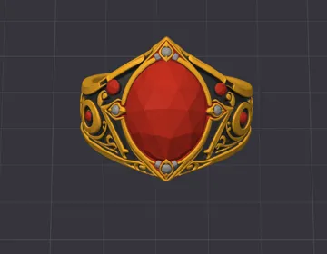 Modelo para impresión 3D: LORD OF THE RINGS SRTARN RING OF PASSION — vista de referencia 4