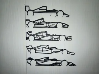 F1 Cars silhouette