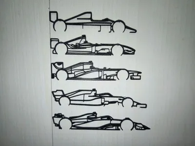 F1 Cars silhouette
