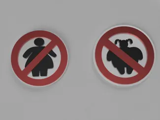 Llavero Prohibido las gordas