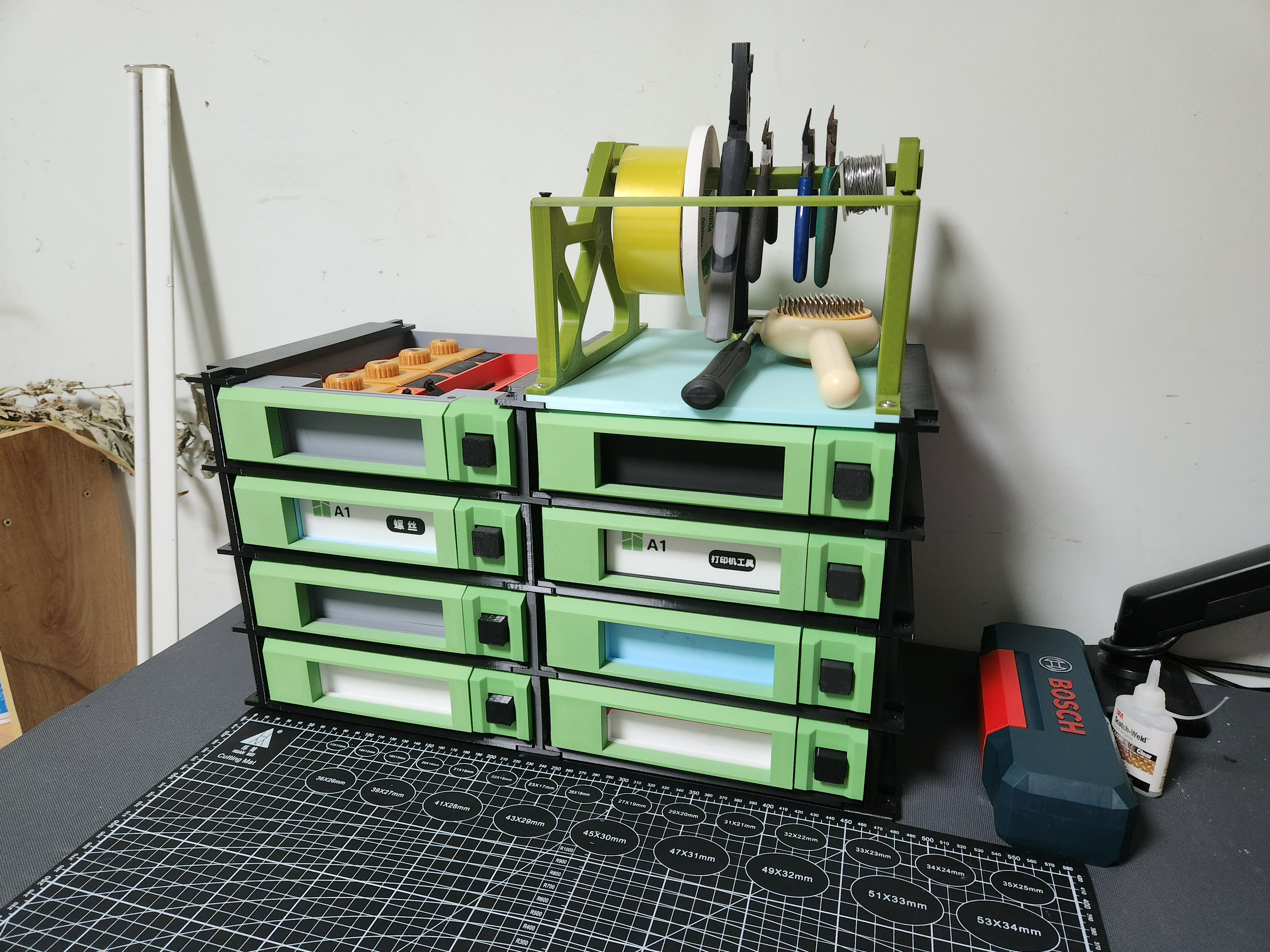 Miniatura 2 do modelo 3D 模块化仿硬盘式抽屉收纳盒子 