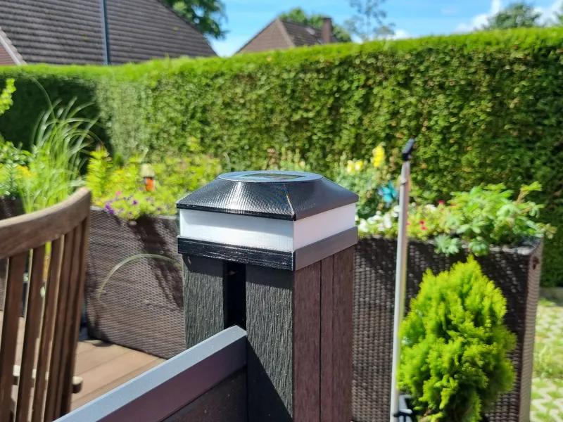Solarleuchte für Pfosten