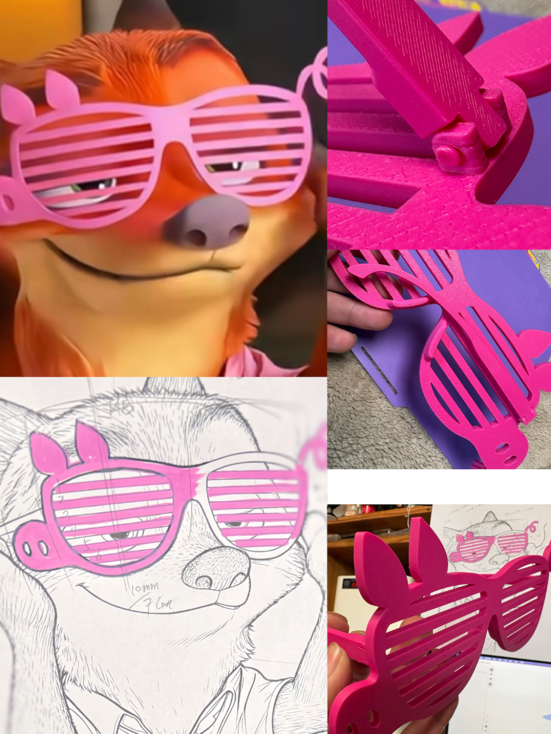 3Dプリント ニックのブタ眼鏡 ニックのブタ眼鏡 - 無料3Dモデル