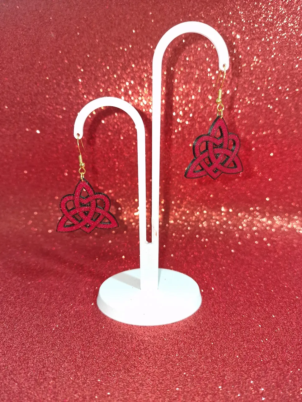 Heart Celtic Knot earrings view 3