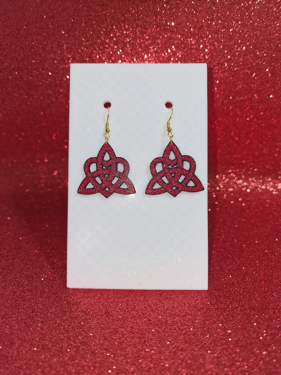 Heart Celtic Knot earrings view 2