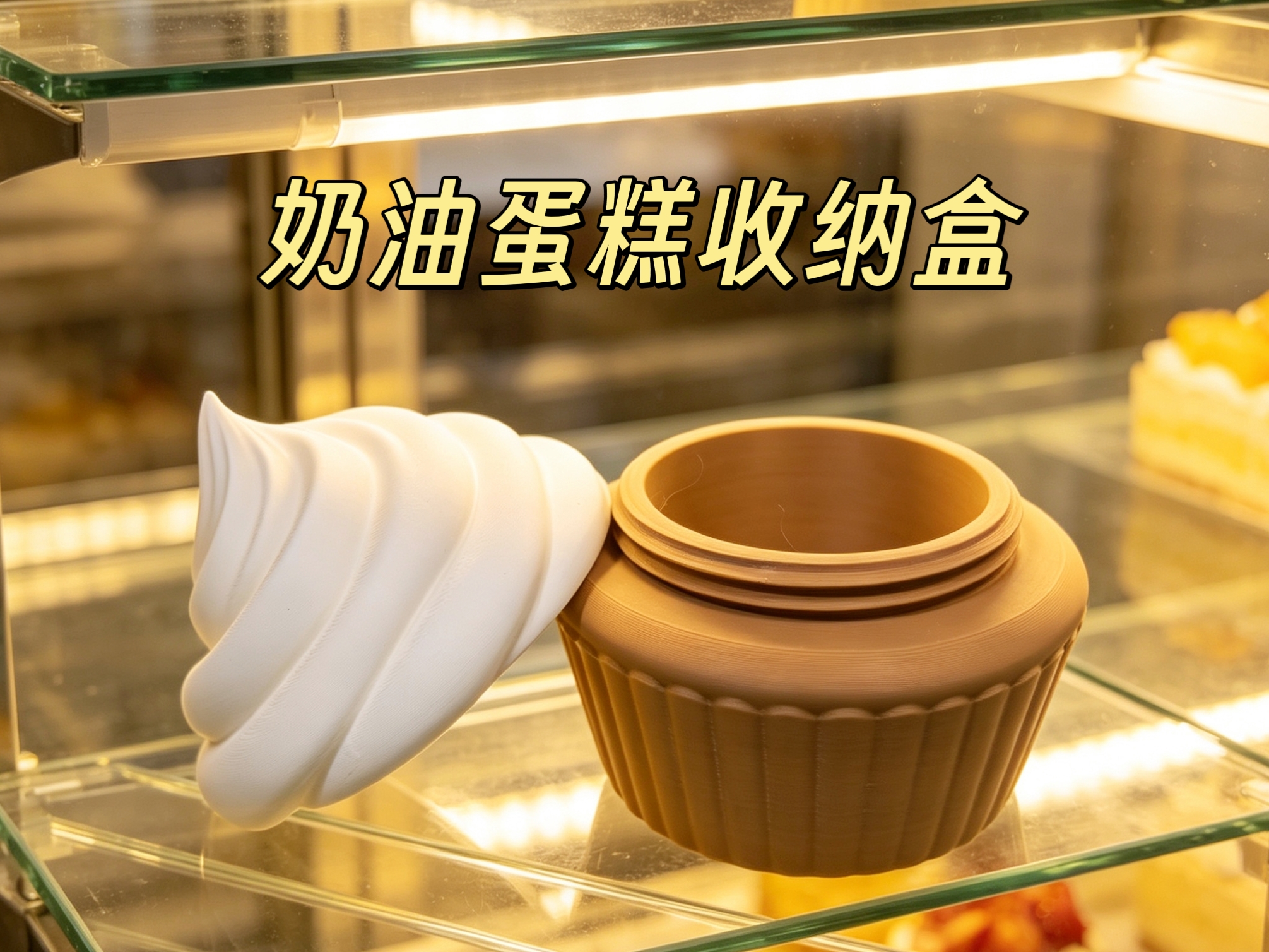 Miniatura 1 do modelo 3D 奶油蛋糕收纳盒