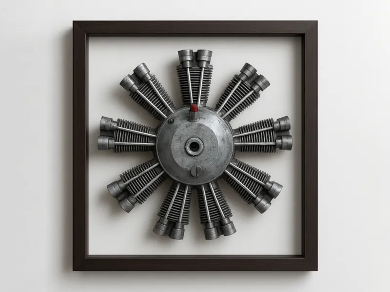 Radial Engine Wall Art – Mechanical Aviation Decor