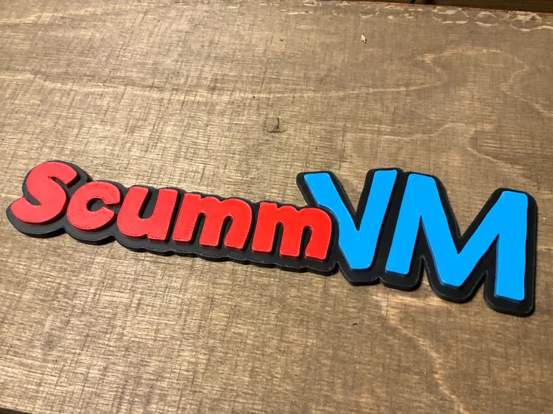 ScummVM logo 3D embossed