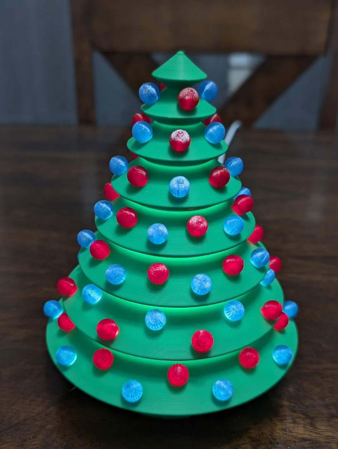 Light Up Christmas Tree with Transparent Bulbs view 3