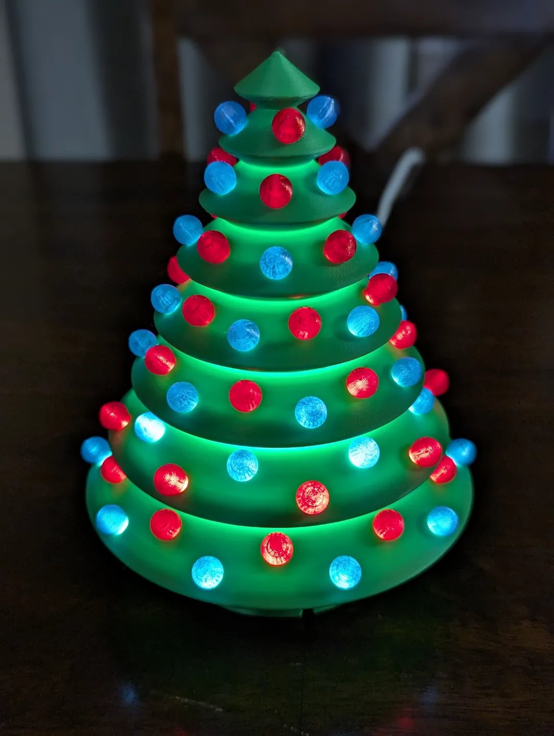 Light Up Christmas Tree with Transparent Bulbs view 2