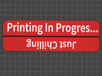 Flipable sign showing the status of your printer!