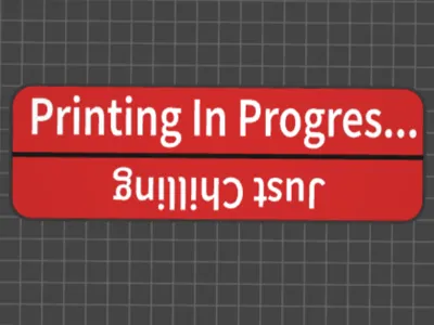 Flipable sign showing the status of your printer!