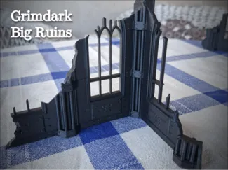 1# Grimdark L shape Gothic Ruin for Wargames