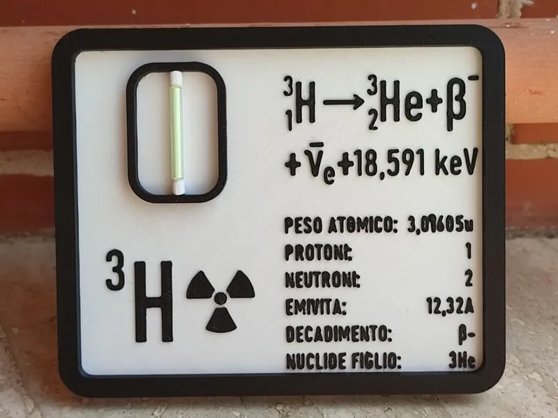 Tritium Vial Chemical Display Stand