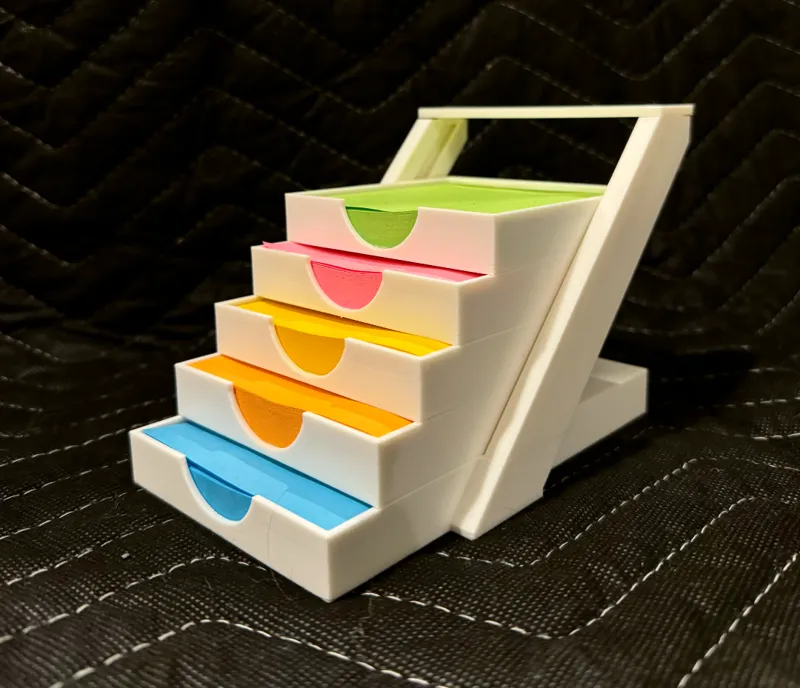 Sticky note organizer - Stair shaped - No support